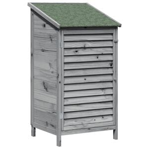 vidaXL Capanno da Giardino con tetto Grigio 59 x 56 x 113,5 cm