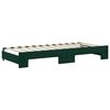 vidaXL Divano Letto con Letto Estraibile Verde Scuro 90x200cm Velluto
