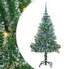 vidaXL Albero di Natale Artificiale Imbiancato con Luci LED 150 cm