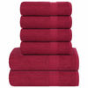 vidaXL Set di asciugamani 6 pezzi FROGN Bordeaux 360 g/m&sup2;