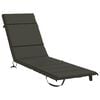 vidaXL Cuscino per Lettino GEMERT 100% Poliestere Antracite