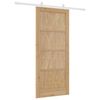 vidaXL Porta scorrevole Naturale e bianco 86 x 198,5 cm