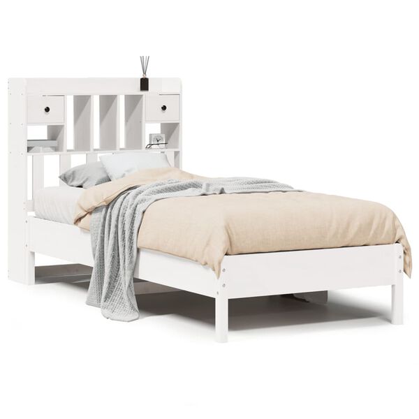 vidaXL Letto con Libreria senza Materasso 75x190 cm in Legno Pino