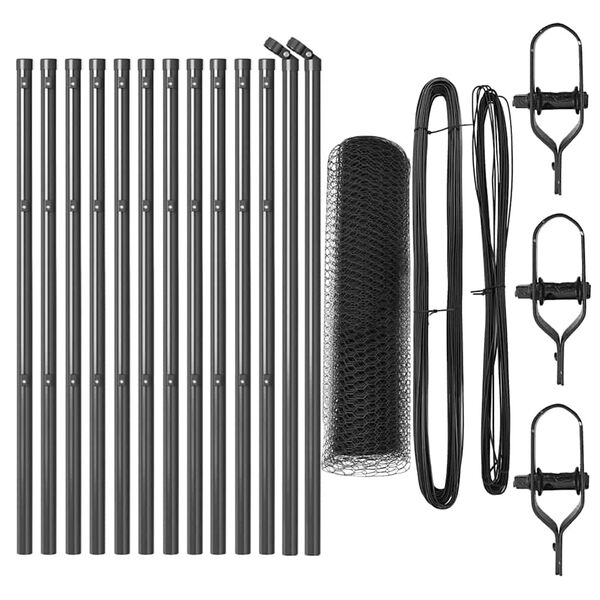 vidaXL Palo della recinzione Grigio 25 x 0,8 m (rete da 13 mm)