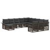 vidaXL Set Divano da Giardino 12 pcs Grigio e Grigio Scuro polyrattan