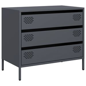 vidaXL Credenza Antracite 68x39x58,5 cm in Acciaio Laminato a Freddo