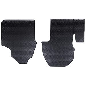 vidaXL Tappetino per Auto 2 pcs Nero Gomma