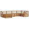 vidaXL Set di divani da esterno 6 pcs Naturale