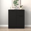 vidaXL Credenza Nera 60x30x70 cm in Legno Multistrato