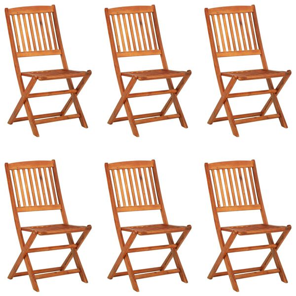 vidaXL Set da Pranzo da Giardino 7pz 180x90x75cm Legno Massello Acacia