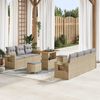 vidaXL Set Divano da Giardino 10 pcs Beige polyrattan