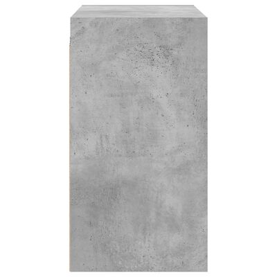 vidaXL Mobile a Muro con Ante in Vetro Grigio Cemento 68x37x68,5 cm