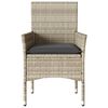 vidaXL Sedie da Giardino con Cuscini 2 pz Grigio Chiaro in Polyrattan