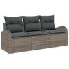 vidaXL Set Divano da Giardino Grigio polyrattan