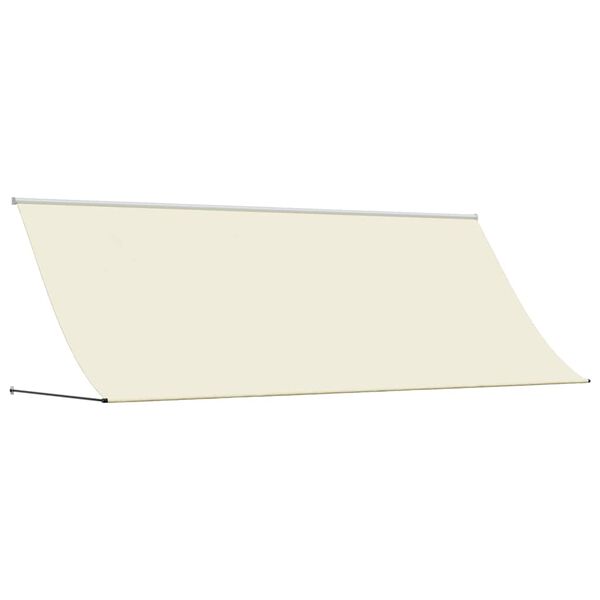 vidaXL Tenda da Sole Retrattile Crema 350x150 cm in Tessuto e Acciaio