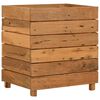 vidaXL Letto Rialzato 50x40x55 cm Legno di Teak di Recupero e Acciaio