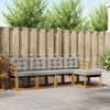 vidaXL Set di divani da esterno 5 pcs Grigio Naturale e Chiaro
