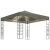 vidaXL Gazebo con Luci LED a Stringa 3x3 m Grigio Talpa
