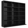vidaXL Mobile Porta CD Nero Lucido 100x23x89,5 cm Legno Multistrato