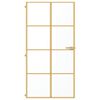 vidaXL Porta Interni Sottile Oro 102,5x201,5 Vetro Temperato Alluminio
