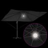 vidaXL Parasol Roma a braccio Nero e Nero 352 x 251 x 265 cm