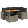 vidaXL Set Divano da Giardino 5 pz con Cuscini Grigio in Polyrattan