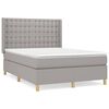 vidaXL Giroletto a Molle con Materasso Grigio Chiaro 140x200cm Tessuto