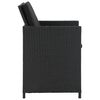 vidaXL Set da Pranzo da Giardino 5 pz con Cuscini in Polyrattan Nero