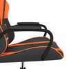 vidaXL Sedia da Gaming Massaggiante Nero e Arancione in Similpelle