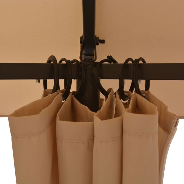 vidaXL Gazebo Padiglione da Giardino con Tende Esagonale 360x265 cm