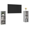 vidaXL Mobili TV 2 pz Grigio Cemento 107x35x37 cm in Legno Multistrato