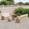 vidaXL Set Divano da Giardino con cuscino 10 pcs Beige e Crema