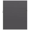 vidaXL Set Mobili da Bagno 2 pz Grigio Lucido in Legno Multistrato