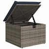 vidaXL Set di divani con cuscino con archiviazione Grigio polyrattan