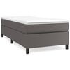 vidaXL Struttura Letto a Rete a Molle Grigio 90x200 cm in Similpelle