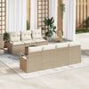 vidaXL Set Divano da Giardino con cuscino 8 pcs Beige polyrattan