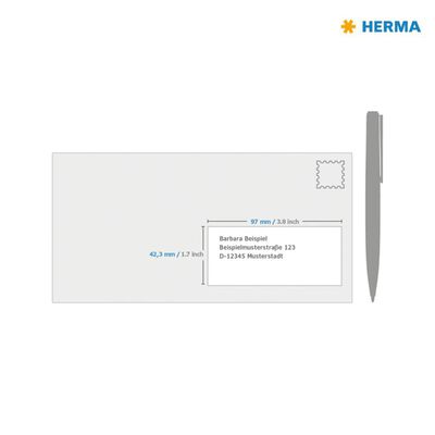 HERMA Etichette Permanenti PREMIUM A4 97x42,3 mm 100 Fogli