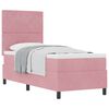 vidaXL Letto a molle con materasso Rosa 80 x 200 cm Velluto