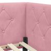 vidaXL Cornice del letto ad angolo Rosa 80 x 200 cm Velluto