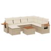 vidaXL Set Divano da Giardino 8 pz con Cuscini Beige in Polyrattan