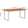 vidaXL Tavolo da Pranzo 180x90x76 cm in Legno Massello di Acacia
