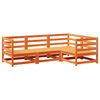 vidaXL Set Divani da Giardino 4 pz Marrone Cera Legno Massello di Pino