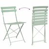 vidaXL Set Bistro Pieghevole 3 pcs Menta Chiara Acciaio