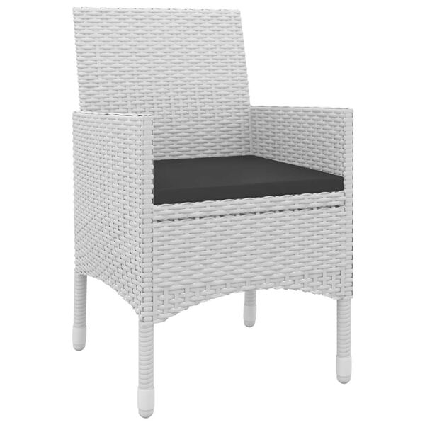 vidaXL Set da Pranzo da Giardino 5 pz con Cuscini Polyrattan e Vetro