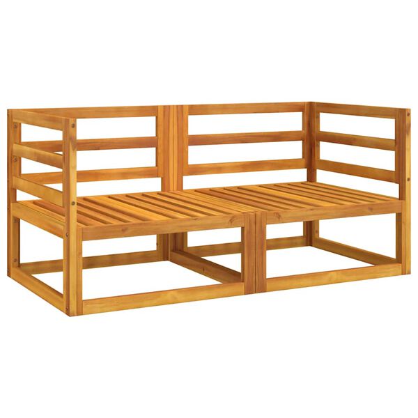 vidaXL Divani Angolo Modulari 2pz Cuscini Grigio Chiaro Legno Acacia