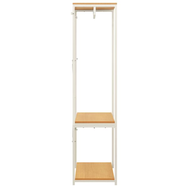 vidaXL Armadio Bianco e Rovere 60x40x167cm Metallo e Legno Multistrato