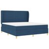 vidaXL Letto con molle e materasso Grigio Scuro 90x190 cm Tessuto Blu