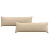 vidaXL Cuscini da Divano 2 pz Tessuto Crema 120 x 40 cm