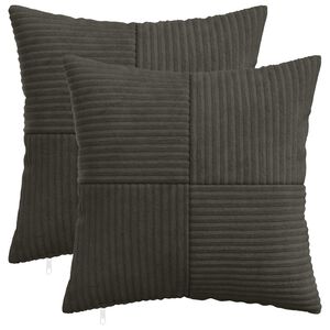 vidaXL Federa 2 pcs ALMELO Antracite 30 x 30 cm corduroy