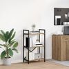 vidaXL Libreria Rovere artigianale 56 x 34 x 96 cm Legno multistrato